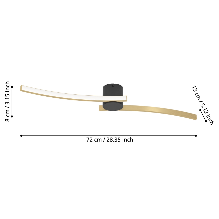 Eglo - LED Ceiling light LED/12W/230V 4000K gold