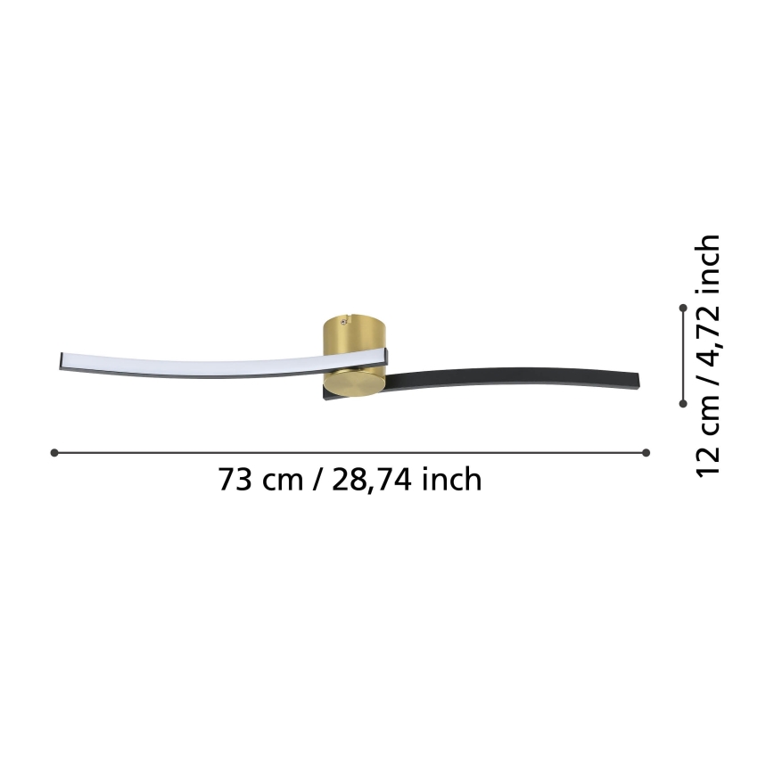 Eglo - LED Ceiling light LED/12W/230V 4000K black