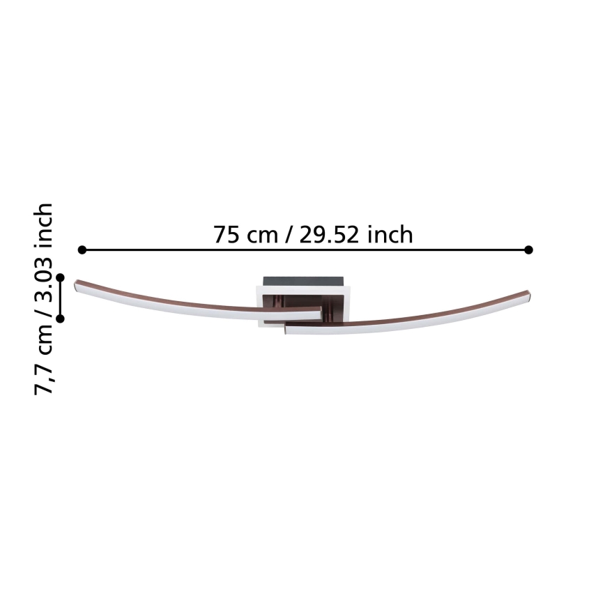 Eglo - LED Ceiling light LED/12W/230V 4000K copper