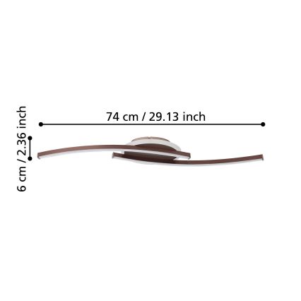 Eglo - LED Ceiling light LED/12W/230V 4000K copper