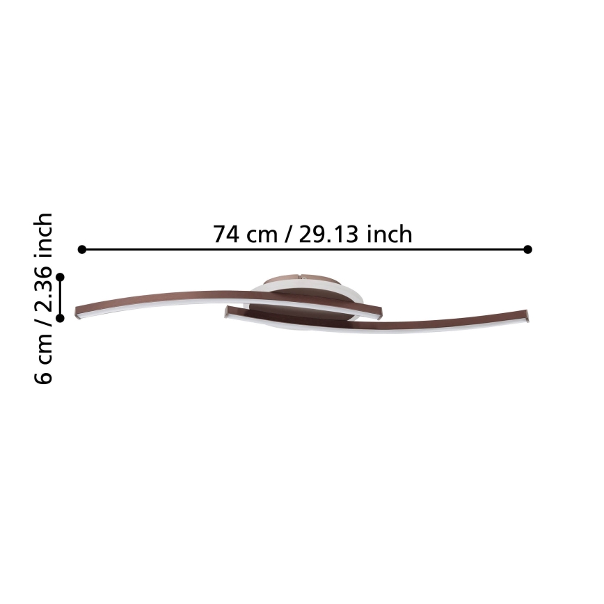 Eglo - LED Ceiling light LED/12W/230V 4000K copper