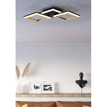 Eglo - LED Dimmable ceiling light LED/20W/230V 4000K black/gold
