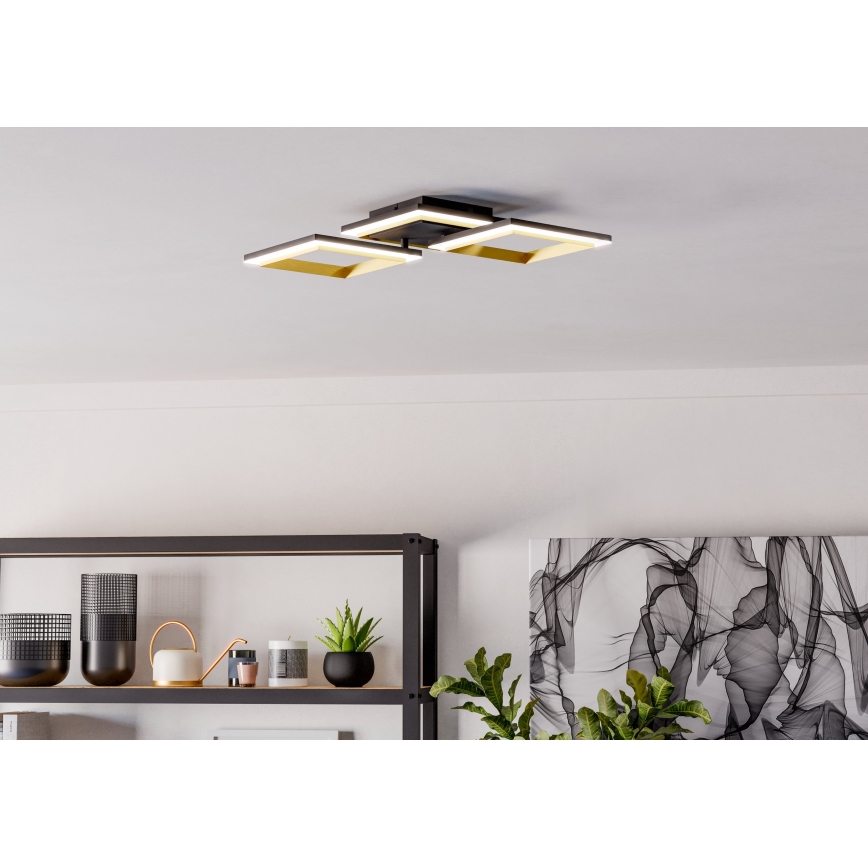 Eglo - LED Dimmable ceiling light LED/20W/230V 4000K black/gold