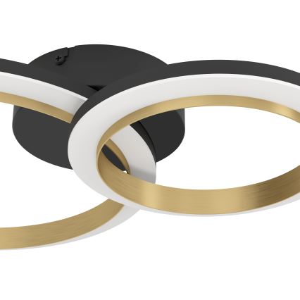 Eglo - LED Dimmable ceiling light LED/12W/230V 4000K black/gold