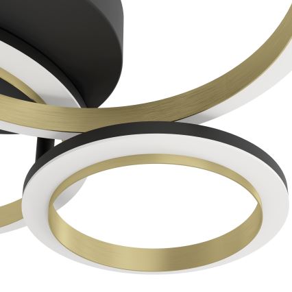 Eglo - LED Dimmable ceiling light LED/20W/230V 4000K black/gold