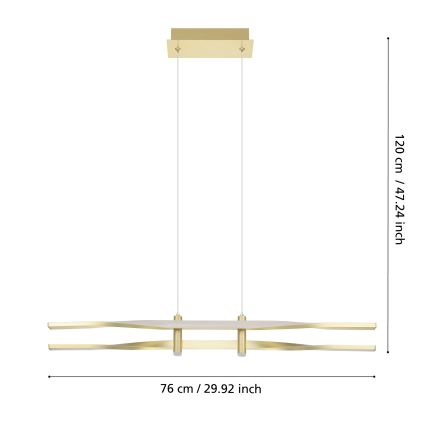 Eglo - LED Pendant Light on Cable LED/21W/230V Gold