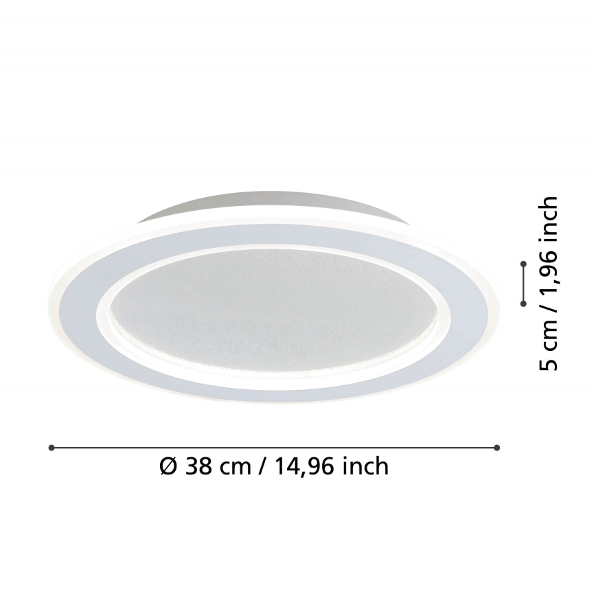 Eglo - LED Dimmable ceiling light LED/20W/230V 2700-6500K white + remote control