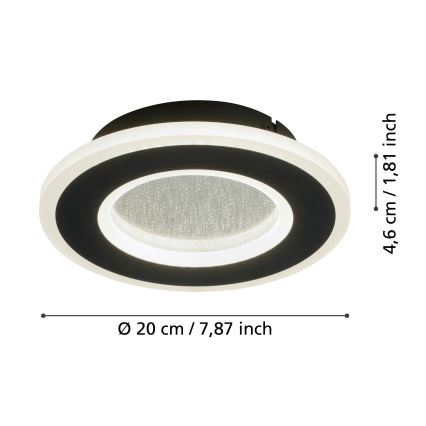 Eglo - LED Wall light LED/12W/230V 4000K black