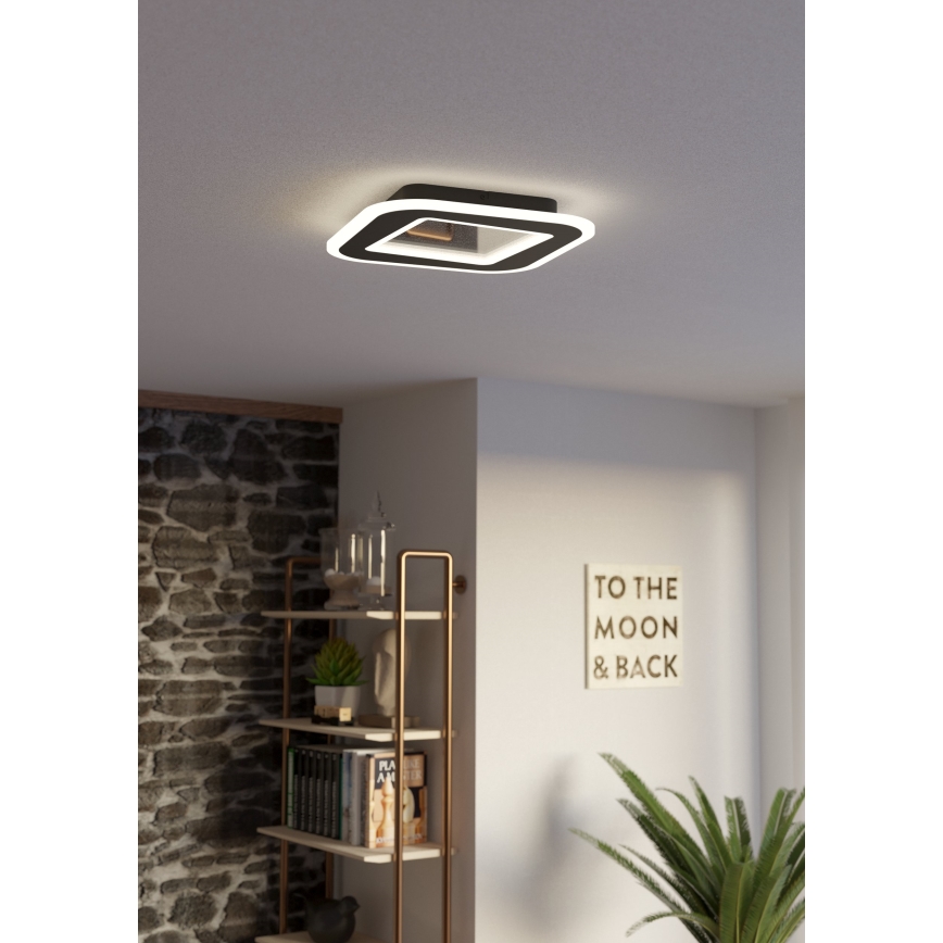 Eglo - LED Dimmable ceiling light LED/20W/230V 2700-6500K black + remote control