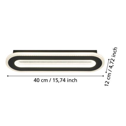Eglo - LED Wall light LED/12W/230V 4000K black