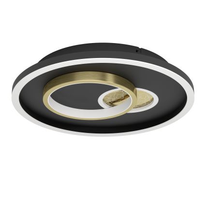 Eglo - LED ceiling light LED/14W/230V + LED/8.5W Ø 38 cm black/gold