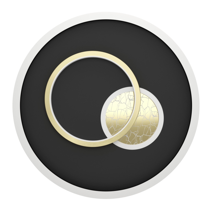 Eglo - LED ceiling light LED/14W/230V + LED/8.5W Ø 38 cm black/gold