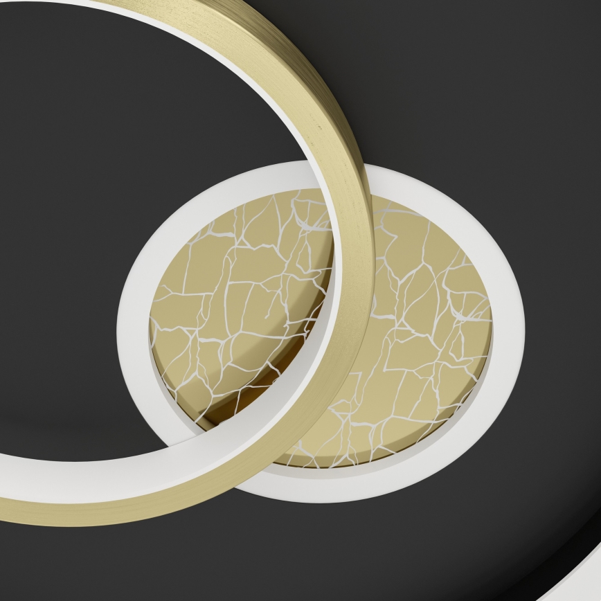 Eglo - LED ceiling light LED/14W/230V + LED/8.5W Ø 38 cm black/gold