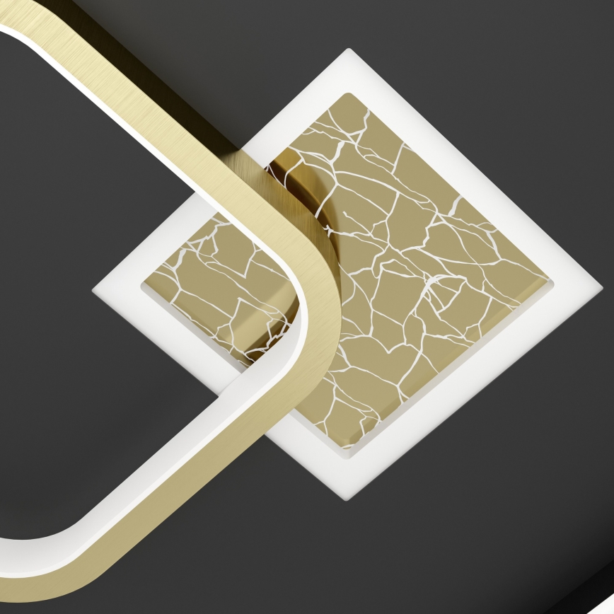 Eglo - LED Ceiling Light LED/16.2W/230V + LED/9.2W 38x38 cm Black/Gold