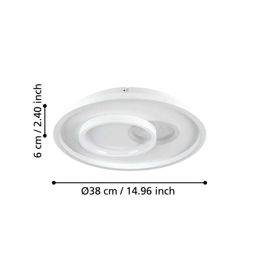 Eglo - LED Ceiling light 1xLED/14W/230V + 1xLED/8,5W d. 38 cm white