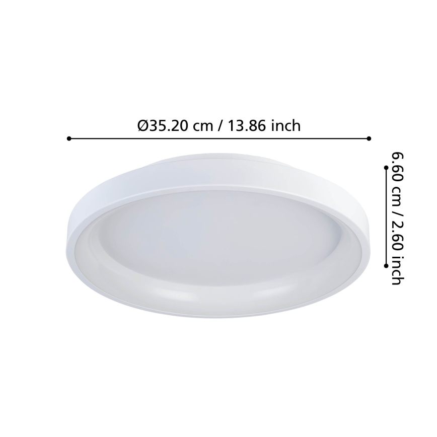 Eglo - LED Dimmable ceiling light LED/12W/230V 2700-6500K white + remote control