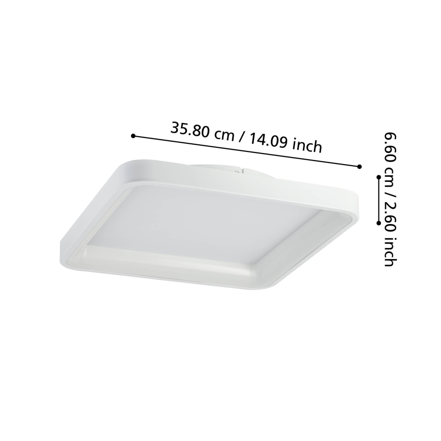 Eglo - LED Dimmable ceiling light LORETELLO LED/12W/230V white + remote control