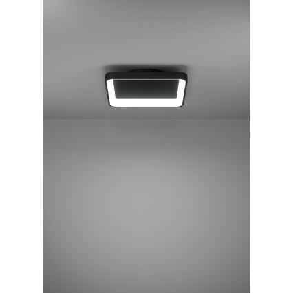 Eglo - LED Dimmable ceiling light LED/12W/230V 2700-6500K black + remote control
