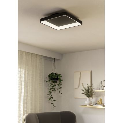Eglo - LED Dimmable ceiling light LED/12W/230V 2700-6500K black + remote control