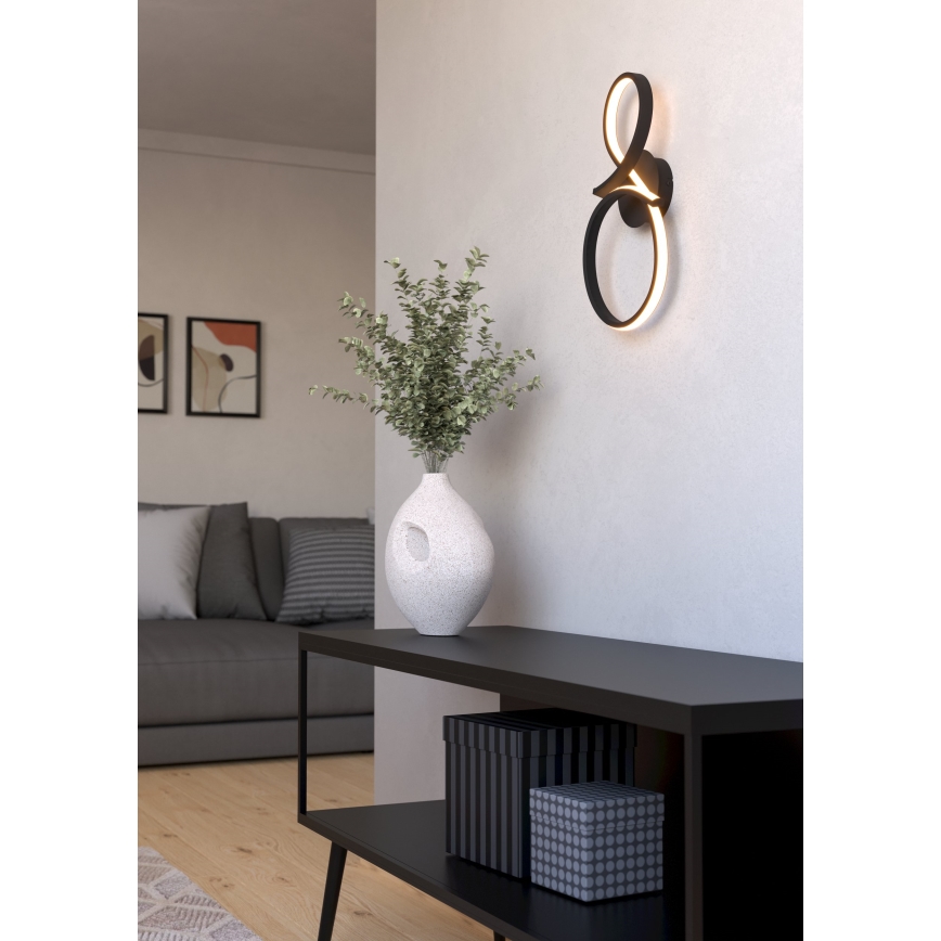 Eglo - LED Wall light LED/11,4W/230V 3000K black
