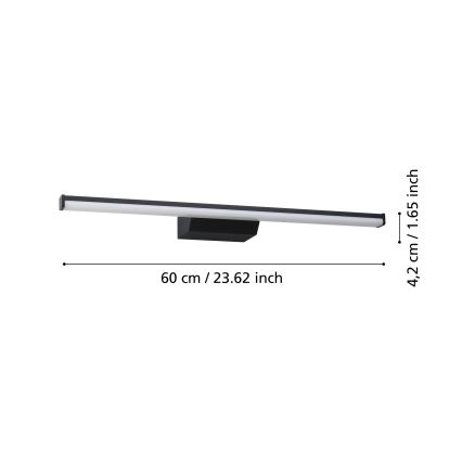 Eglo - LED RGBW Dimmable bathroom mirror lighting LED/12W/230V 2700-6500K IP44 black