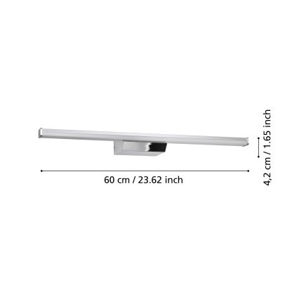 Eglo - LED RGBW Dimmable bathroom mirror lighting LED/12W/230V 2700-6500K IP44 matte chrome