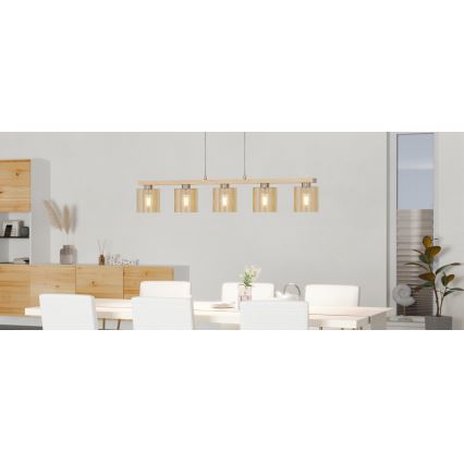 Eglo - Cable pendant light 5xE27/28W/230V