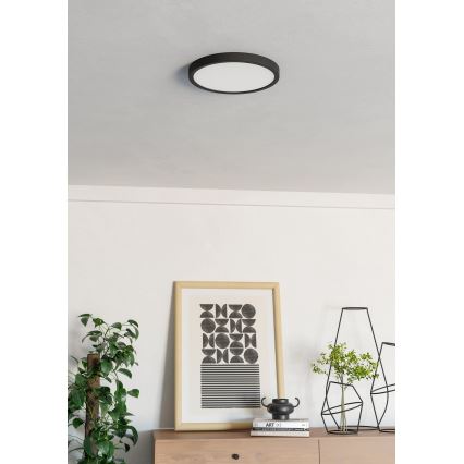 Eglo - LED Ceiling Light LED/14.2W/230V 2700/4000/6500K Ø 27.8 cm black
