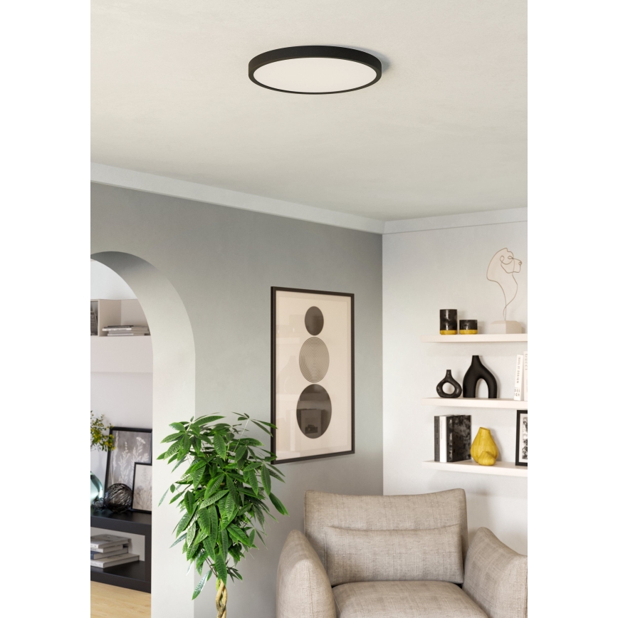 Eglo - LED Ceiling Light LED/17W/230V 2700/4000/6500K Ø 38.9 cm Black