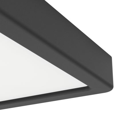 Eglo - LED Ceiling Light, 7W, 230V, selectable 2700/4000/6500K, 15 x 15 cm, Black