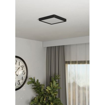 Eglo - LED Ceiling Light LED/10,5W/230V 2700/4000/6500K 22x22cm Black