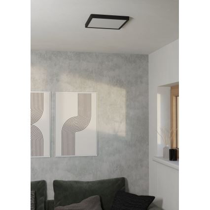 Eglo - LED Ceiling Light LED/13W/230V 2700/4000/6500K 29x29cm Black