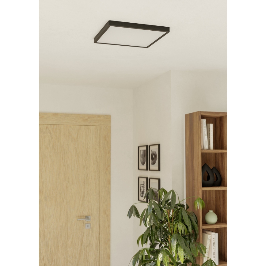 Eglo - LED Ceiling Light LED/17.5W/230V 2700/4000/6500K 39x39 cm Black