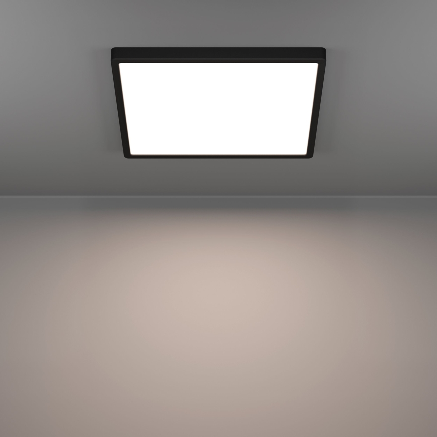 Eglo - LED Ceiling Light LED/17.5W/230V 2700/4000/6500K 39x39 cm Black