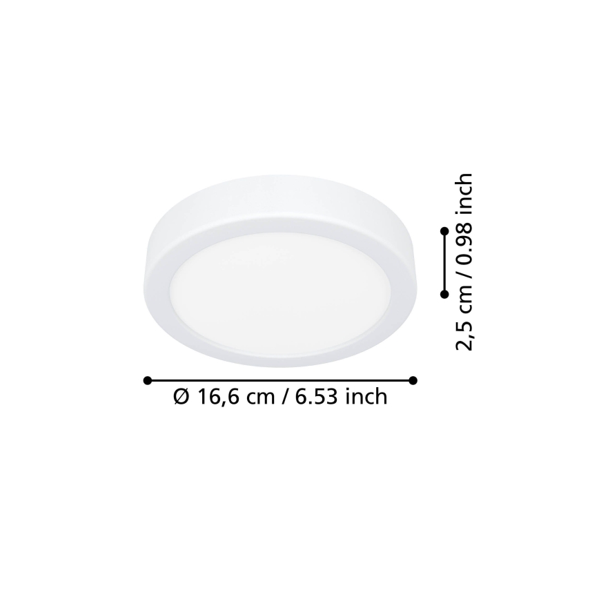 Eglo - LED Ceiling Light LED/7.5W/230V 2700/4000/6500K Ø16.6 cm White