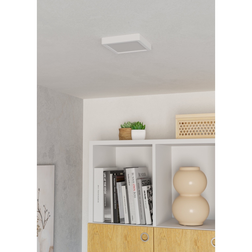 Eglo - LED Ceiling Light, 7 W, 230 V, 2700/4000/6500 K, 15 × 15 cm, White