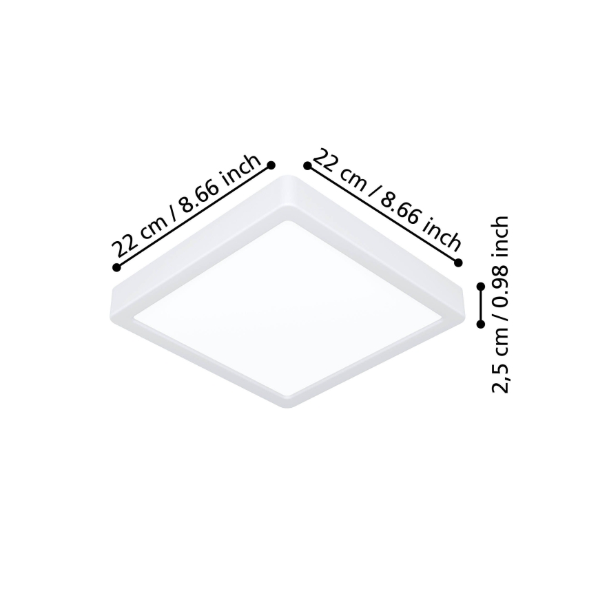 Eglo - LED Ceiling Light LED/10.5W/230V 2700/4000/6500K 22x22 cm white