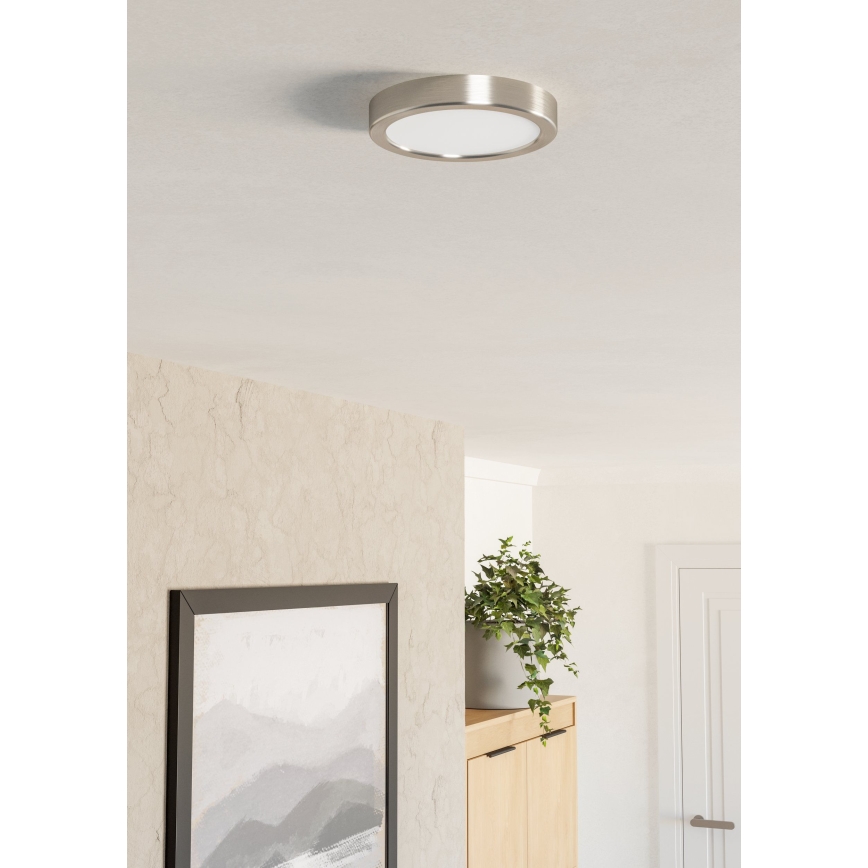 Eglo - LED Ceiling Light LED/7.5W/230V 2700/4000/6500K Ø 16.6 cm Matte Chrome