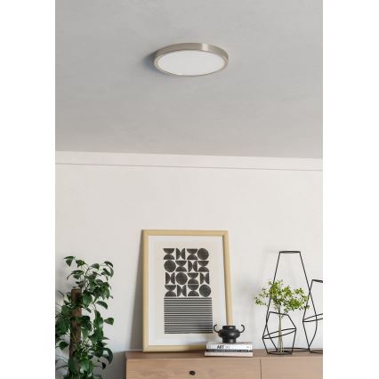 Eglo - LED ceiling light, 14.2 W, 230 V, 2700/4000/6500 K, Ø 27.8 cm, matte chrome