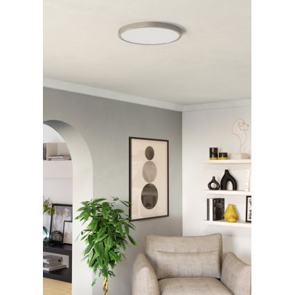 Eglo - LED Ceiling Light LED/17W/230V 2700/4000/6500K Ø 38.9 cm Matte Chrome