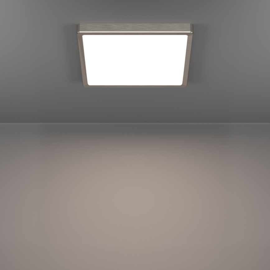 Eglo - LED Ceiling light LED/13W/230V 2700/4000/6500K 29x29 cm matte chrome