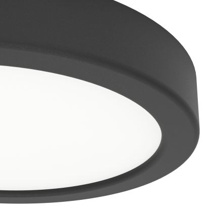 Eglo - LED Bathroom Ceiling Light, 7.5W, 230V, 2700/4000/6500K, Ø 16.6 cm, IP44, Black