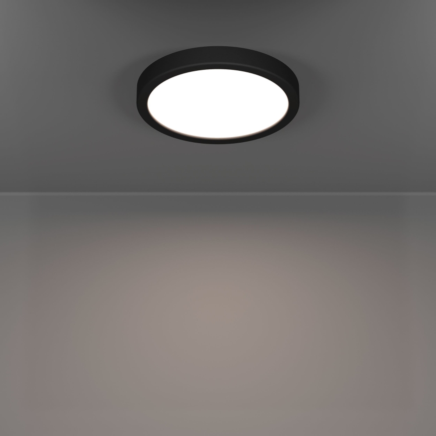 Eglo - LED Bathroom Ceiling Light LED/11.5W/230V Ø 21.1 cm IP44 Black