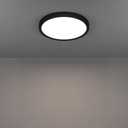 Eglo - LED Bathroom Ceiling Light LED/14.2 W/230 V 2700/4000/6500 K Ø 27.8 cm IP44 Black