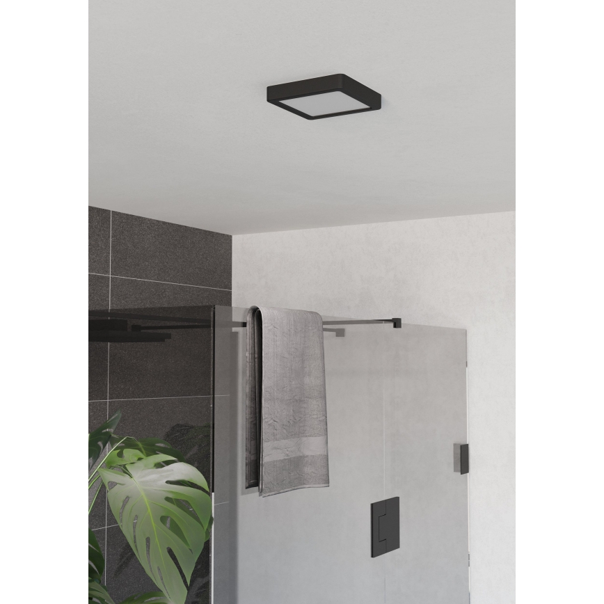 Eglo - LED Bathroom Ceiling Light LED/7W/230V 15x15 cm IP44 Black