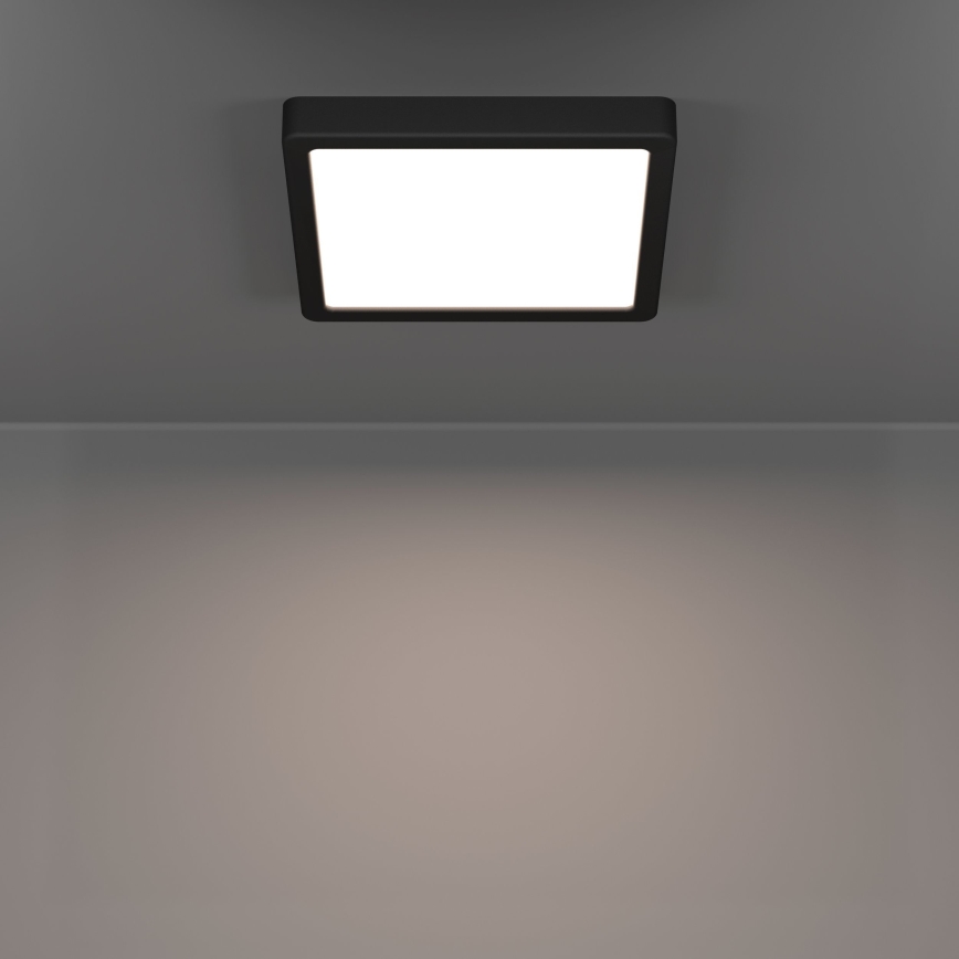 Eglo - LED bathroom ceiling light LED/10,5W/230V 2700/4000/6500K 22x22 cm IP44 black
