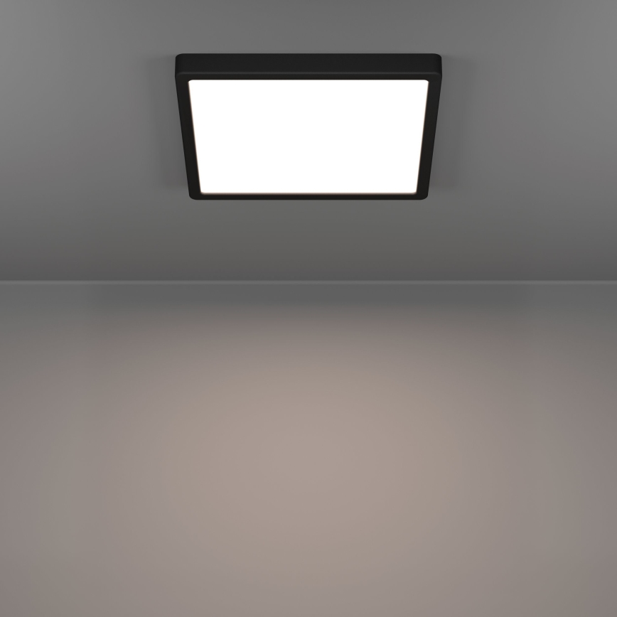 Eglo - LED Bathroom Ceiling Light LED/13W/230V 2700/4000/6500K 29x29 cm IP44 Black