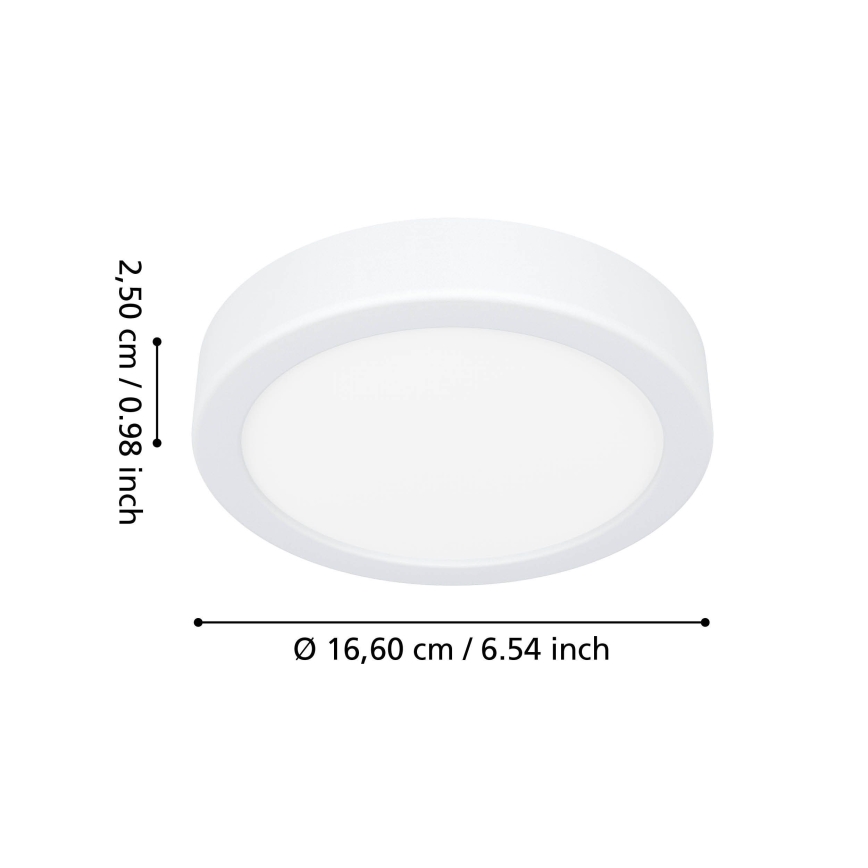 Eglo - LED Bathroom Ceiling Light LED/7.5W/230V Ø 16.6 cm IP44 White