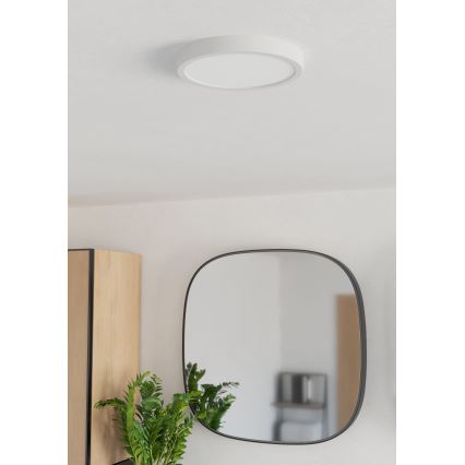 Eglo - LED bathroom ceiling light, 11.5 W, 230 V, 2700/4000/6500 K, Ø 21.1 cm, IP44, white