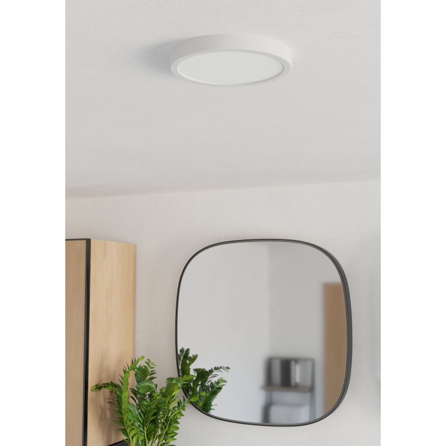 Eglo - LED bathroom ceiling light, 11.5 W, 230 V, 2700/4000/6500 K, Ø 21.1 cm, IP44, white